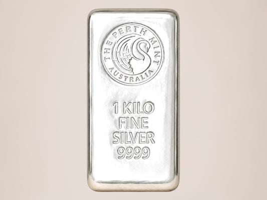 Perth Mint 1 kg sølvbarre – fjernlager