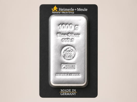Heimerle + Meule 1 kg sølvbarre – fjernlager