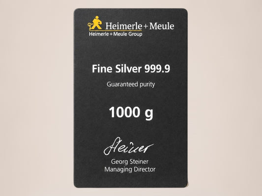 Heimerle + Meule 1 kg sølvbarre – fjernlager