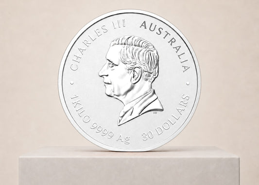 Australian Lunar III Horse 2026 1 kg sølvmønt – farvet – fjernlager