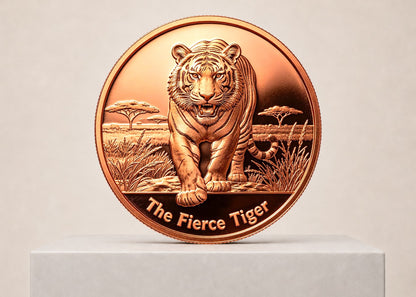 1 oz The Fierce Tiger 999 kobbermønt