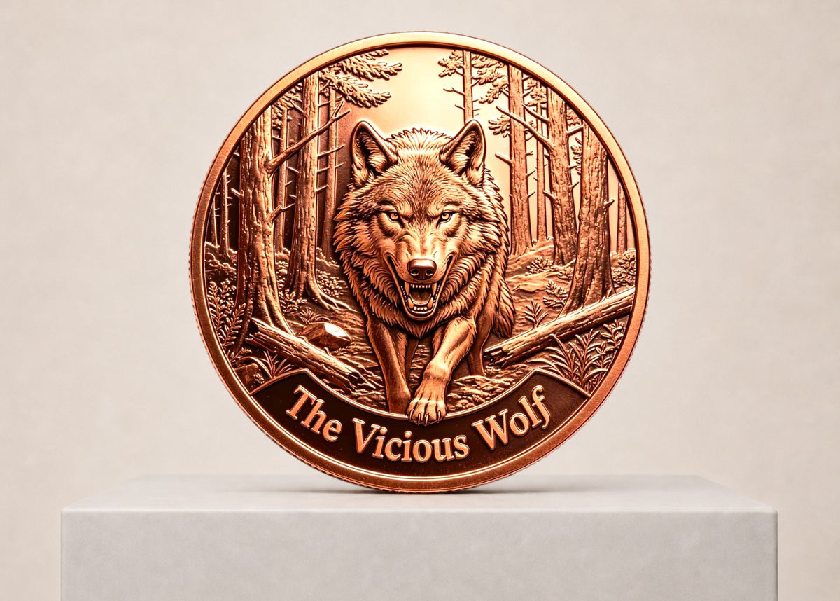 1 oz The Vicious Wolf 999 kobbermønt